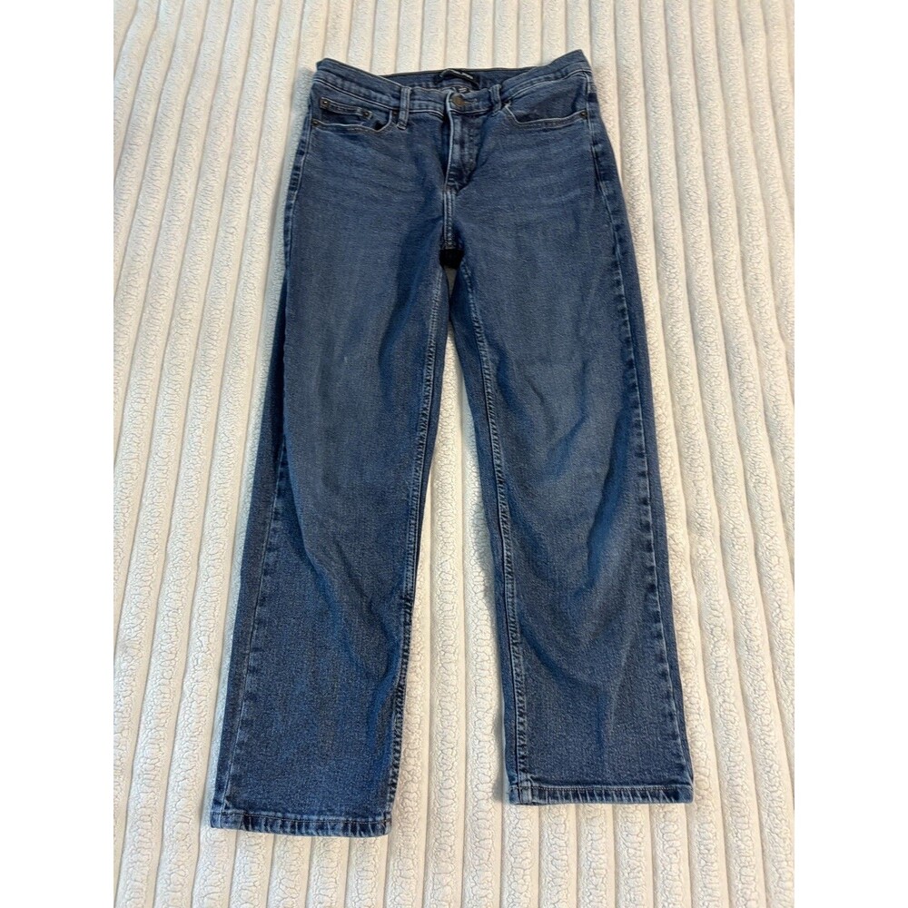 Calvin Klein High Rise Straight Leg Jean Women 6 medium Wash blue back to school